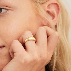 Trendy Chunky Gold Plated Rings for Women | Stackable CZ Gold Rings